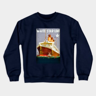 Poster Retro Ship Vintage Cruise Vessel Crewneck Sweatshirt